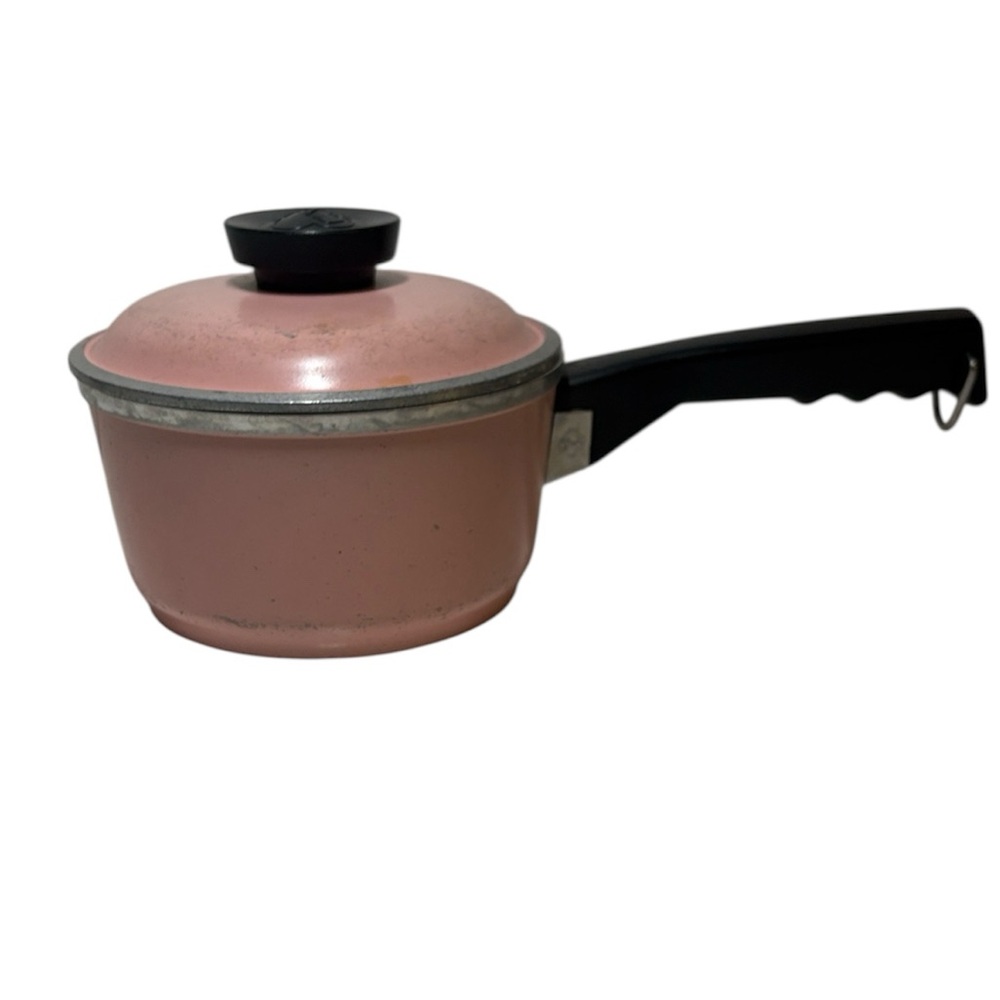 Vintage 1960’s Club Pink Aluminum Saucepan with Lid